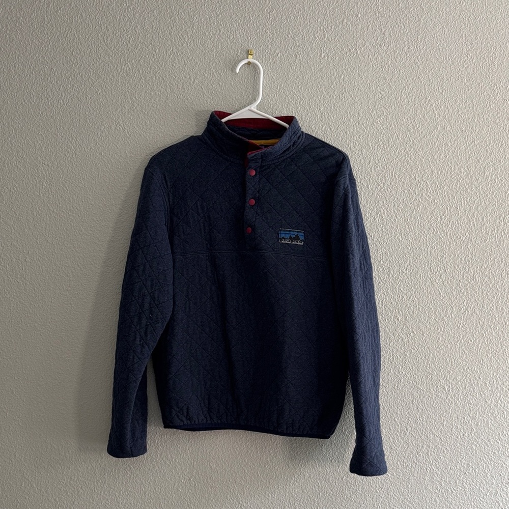 Patagonia Navy Blue Quilted Quarter Snap Pullover